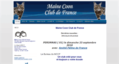 Desktop Screenshot of mainecoonclubdefrance.com